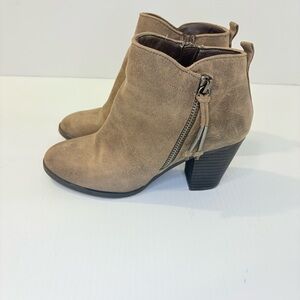 Report Marcel Suede Tan Ankle Booties Sz7.5 Western Bohemian